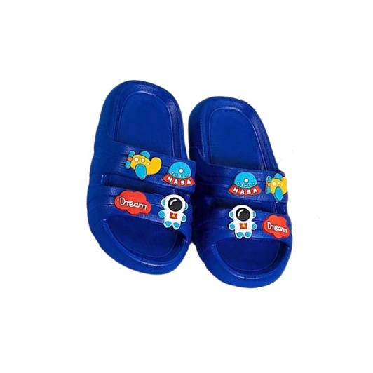 Dép lê gắn sticker cho bé trai, dép quai ngang chất liệu EVA mềm nhẹ chống trượt tốt Tulastore