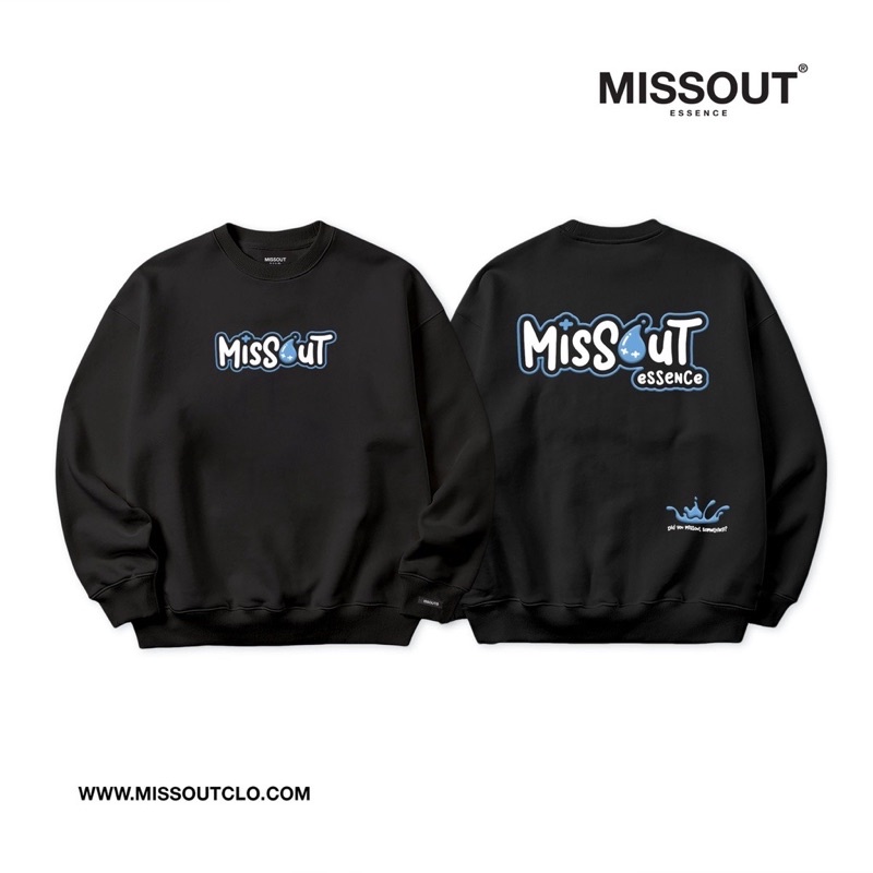 Áo sweater tay dài Missout Yuu Nam Nữ 2 màu chất nỉ da cá dày đẹp