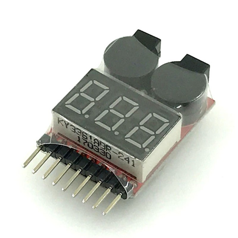 Set 1 / 2 Thiết Bị Kiểm Tra Điện Áp Pin lithium 1-8S Phù Hợp Với Tàu Thuyền Điều Khiển Từ Xa