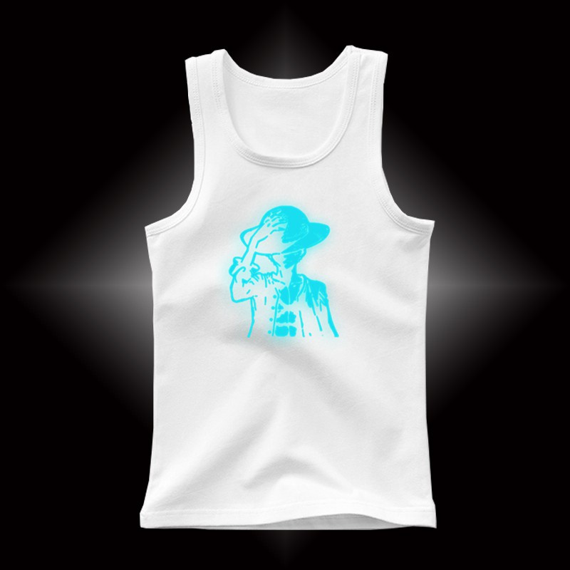 Summer Áo sát nách trẻ em Áo Ba Lỗ In Hình Nhân Vật Trong Phim One Piece Phát Sáng Cho Bé Trai