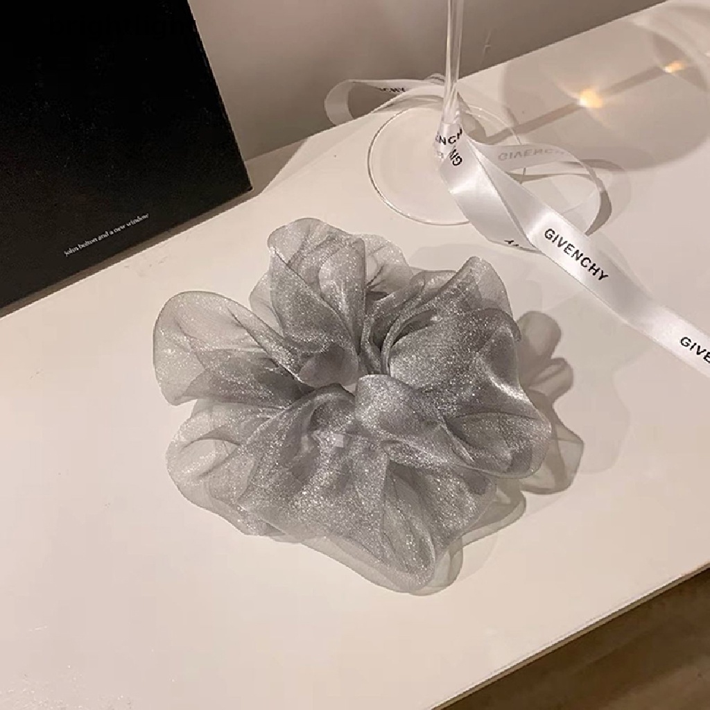 Dây Cột Tóc Co Giãn Bằng Vải Organza Có Giá Đỡ Cho Nữ (Hàng Có Sẵn)