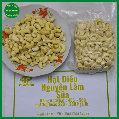 Hạt Điều Nguyên Làm Sữa 500g LOẠI THƯỢNG HẠNG