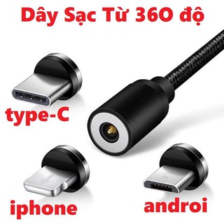 DÂY SẠC CHÍNH HÃNG SIÊU RẺ Dây sạc iPhone nam châm hút 2 đầu - 3 TRONG 1 - CỰC TIỆN LỢI 🔥🔥🔥🔥🔥
