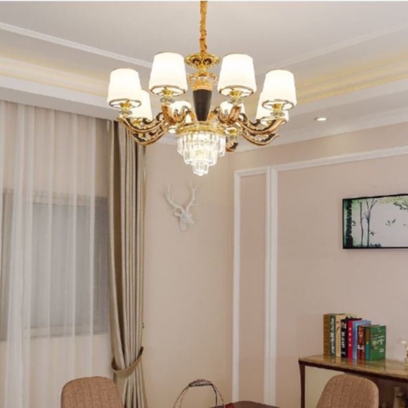 Đèn chùm MONSKY AINOS 8 tay hiện đại trang trí nội thất cao cấp - kèm bóng LED chuyên dụng.