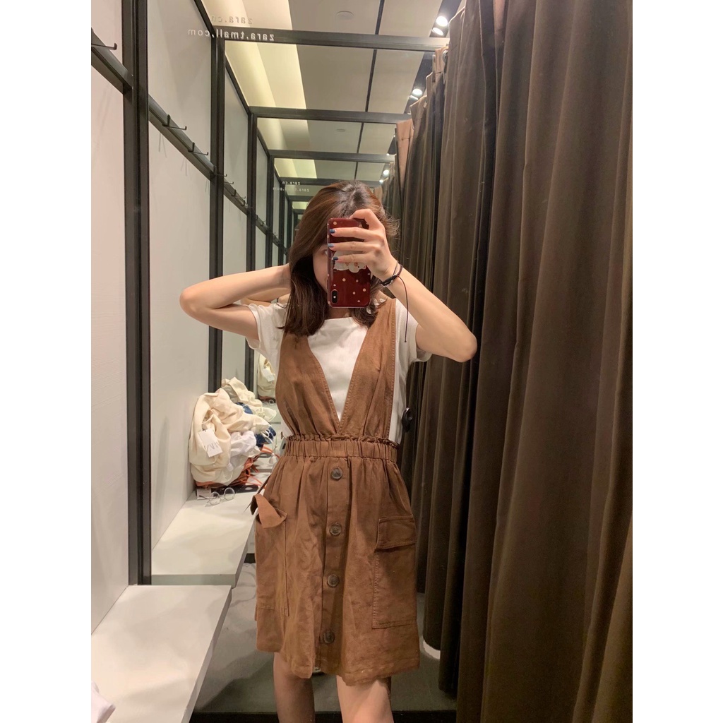 Ngoài Hàn Quốc - Cà Phê (S, M, L) Đầm (Không Bên Trong) Nhập Khẩu Trung Quốc by vone_310