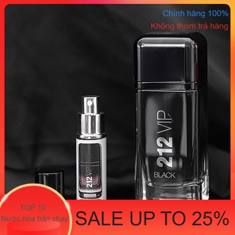 [Chính hãng] Mẫu thử 5 - 10 - 20ml Nước hoa nam 212 Vip Men Black Carolina Herrera