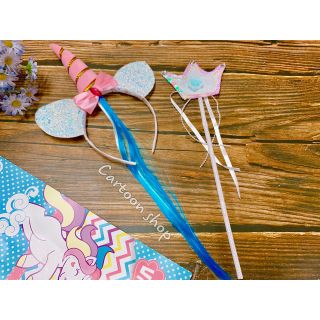 Cài tóc Unicorn và Cây vương miện đồ chơi hóa trang halloween dễ thương cho bé