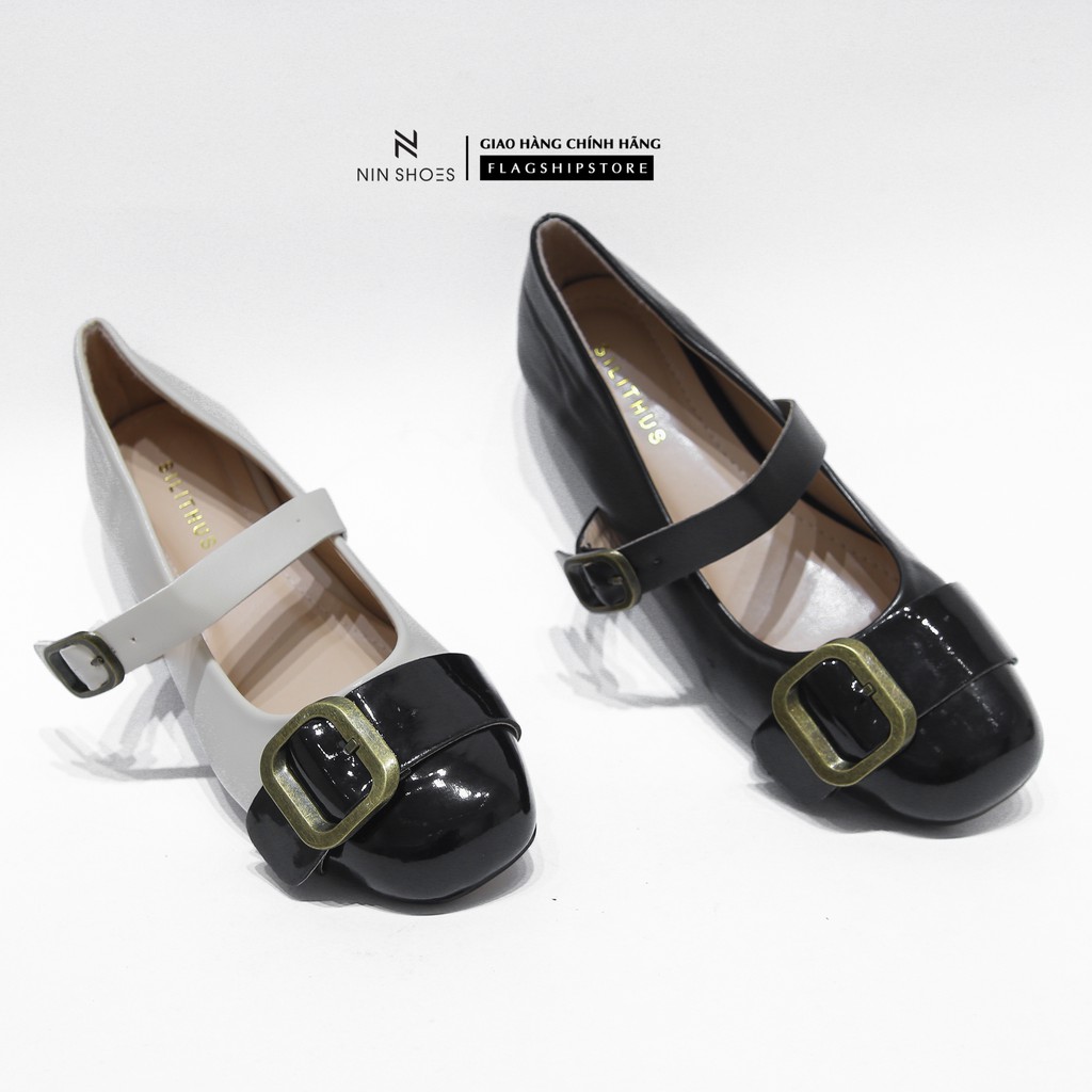 Giày búp bê nữ Nin shoes - Giày búp bê nữ mary jane thời trang mũi tròn quai ngang 2 màu siêu xinh | BigBuy360 - bigbuy360.vn