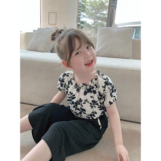 sét đũi tơ quần đen dài bé gái