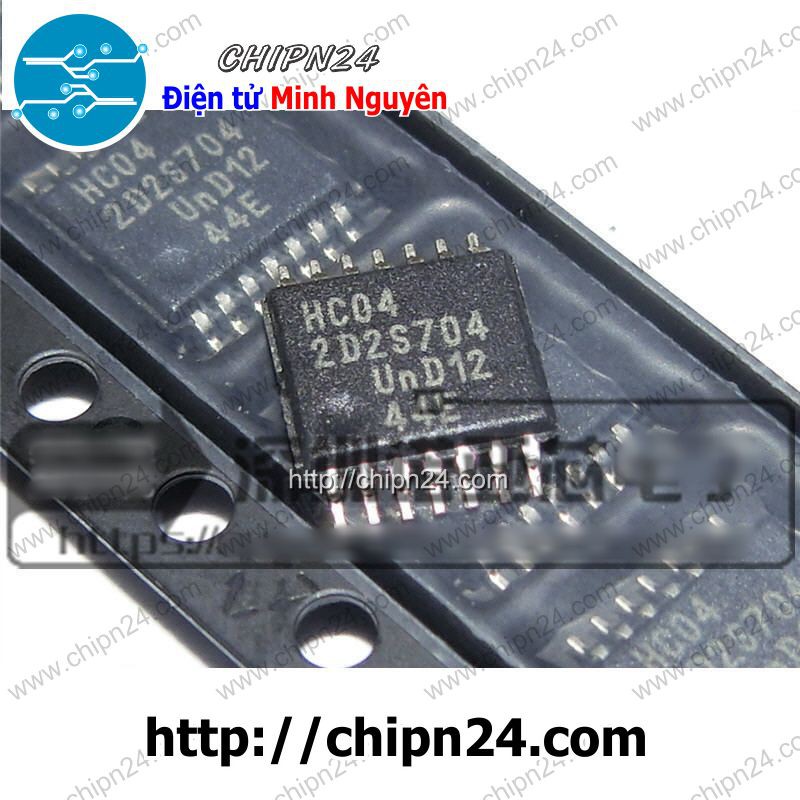 [1 CON] IC HC04 TSSOP-14 (SMD Dán) (74HC04 74HC04PW)