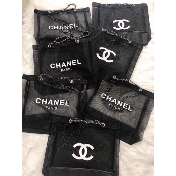 Túi lưới Chanel vip gift ( Hàng thật tự chụp 100%)