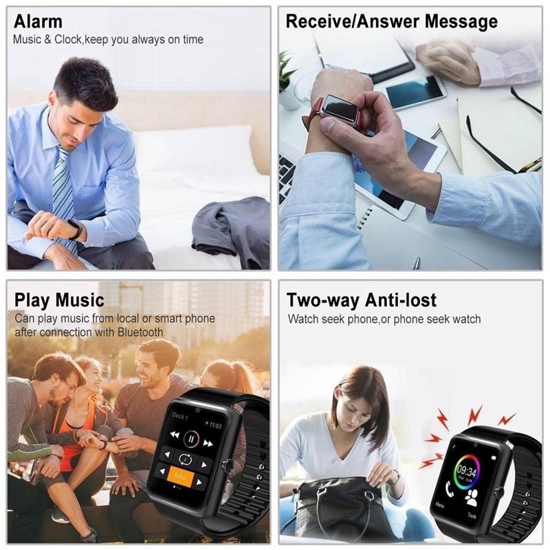 Smart watch GT08 Bluetooth Touch Screen Wrist Watch with Camera/SIM Card Fitness Tracker to Android