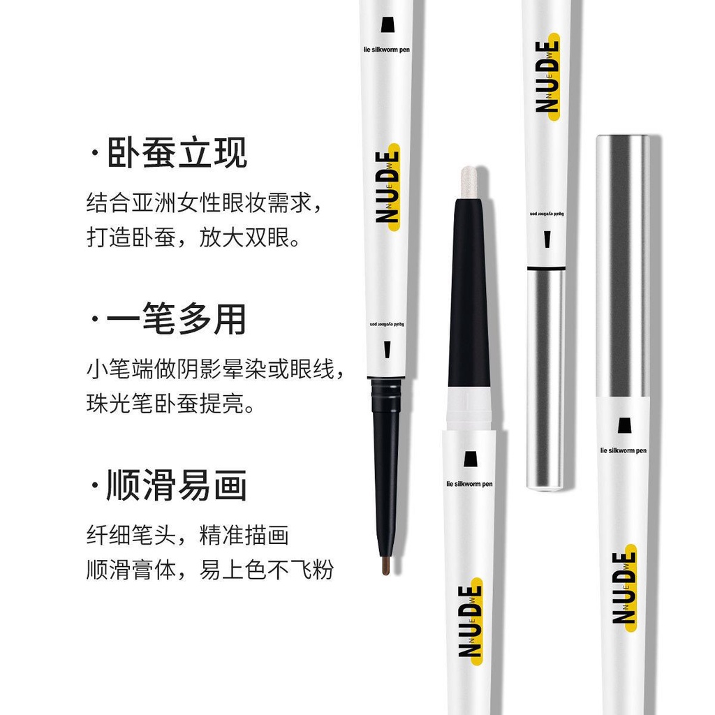 Bút Phấn Mắt Tơ Tằm Dạng Lỏng Hai Đầu Màu Đỏ NUDE Trang Điểm Tạo Bóng Cho Nữ | BigBuy360 - bigbuy360.vn