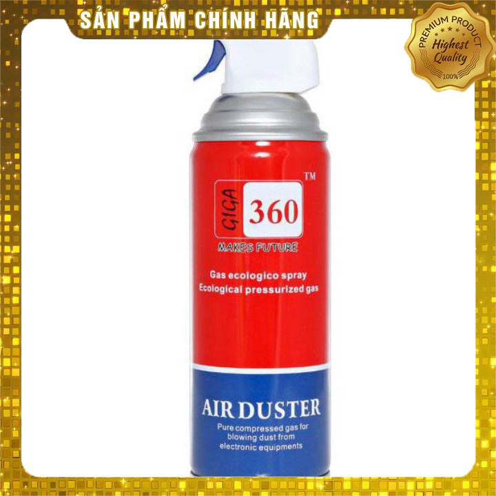 Bình xịt bụi khí nén Air Duster vệ sinh Laptop Máy Tính (Xả Kho) Nước Lau Giga 360.NLG