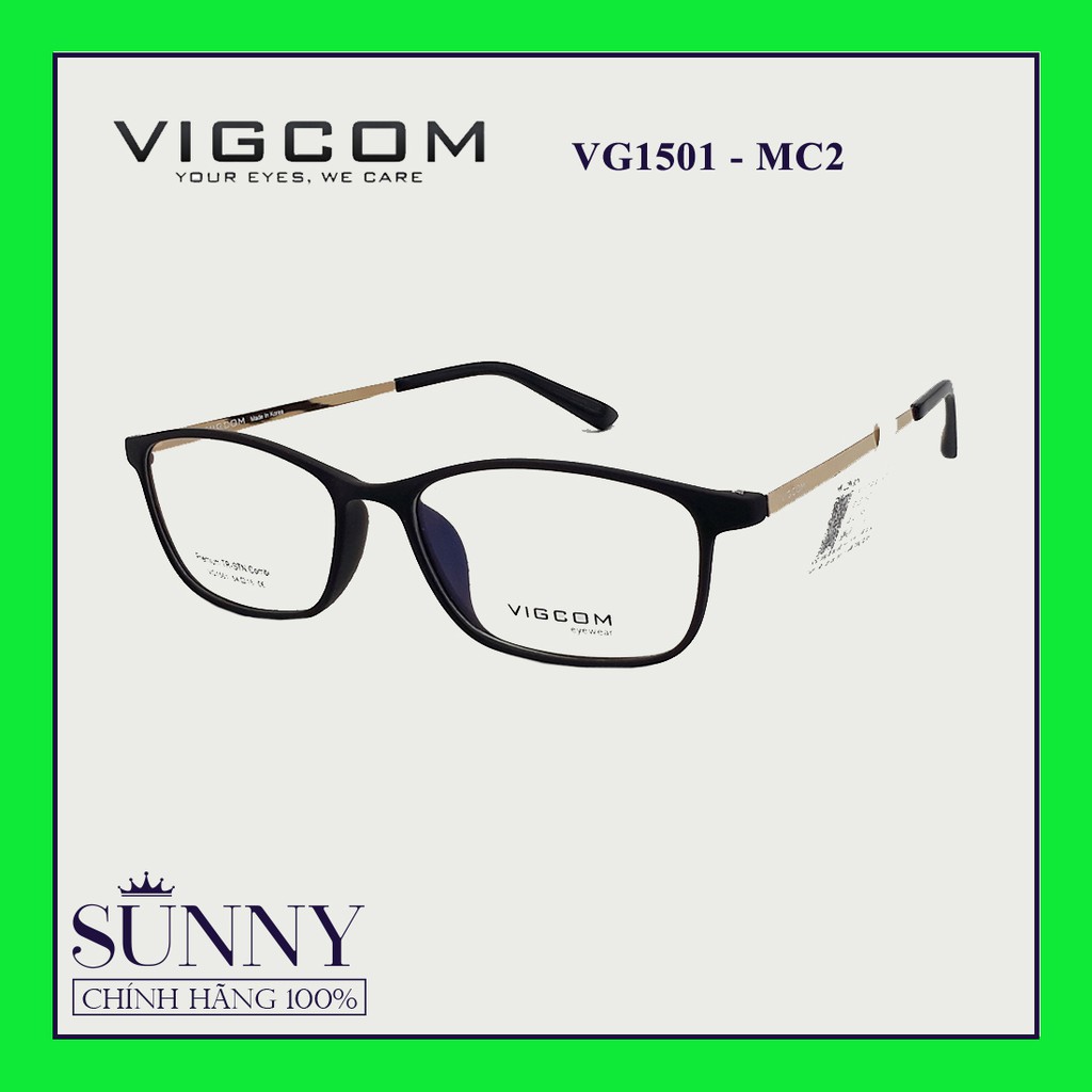 Gọng kính thời trang Vigcom VG1501 chính hãng, thiết kế dễ đeo bảo vệ mắt