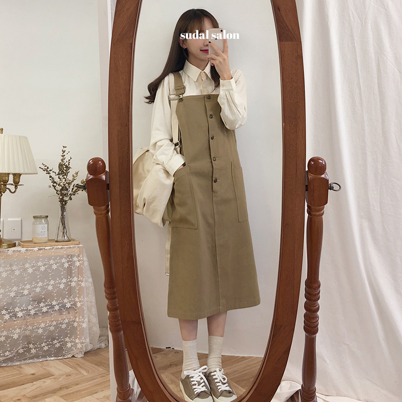 Đầm cổ vuông màu trơn đáng yêu dành cho bạn nữ 26844