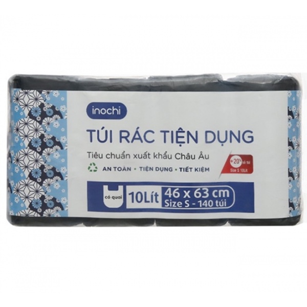 Lô túi rác tiện dụng Soji 4 x 10L_25L_50L Chính hãng INOCHI - Tiêu chuẩn nhật bản