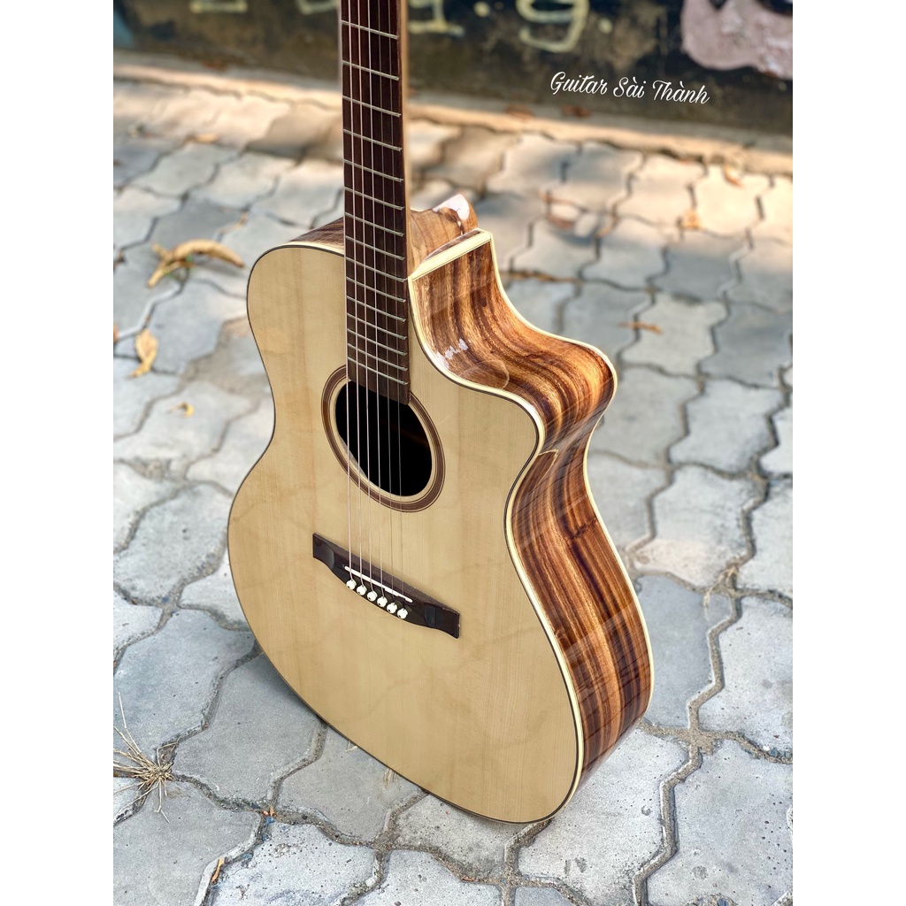 [MÃ giảm 40K]Đàn Guitar Acoustic Mã AL-01 Gỗ Điệp Bọc Tút Full Solid Chính Hãng ST.Real Guitar Sài Thành