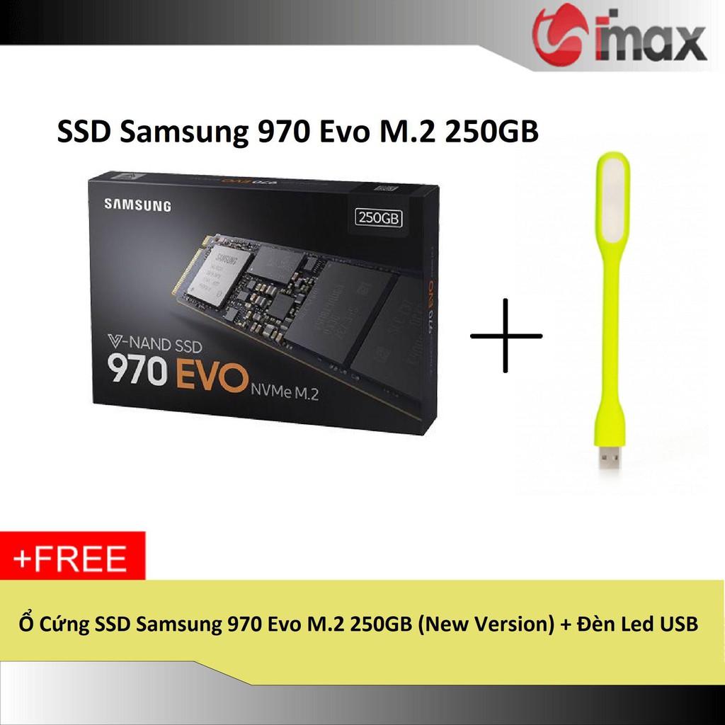 Ổ Cứng SSD Samsung 970 Evo M.2 250GB (New Version) + Đèn Led USB