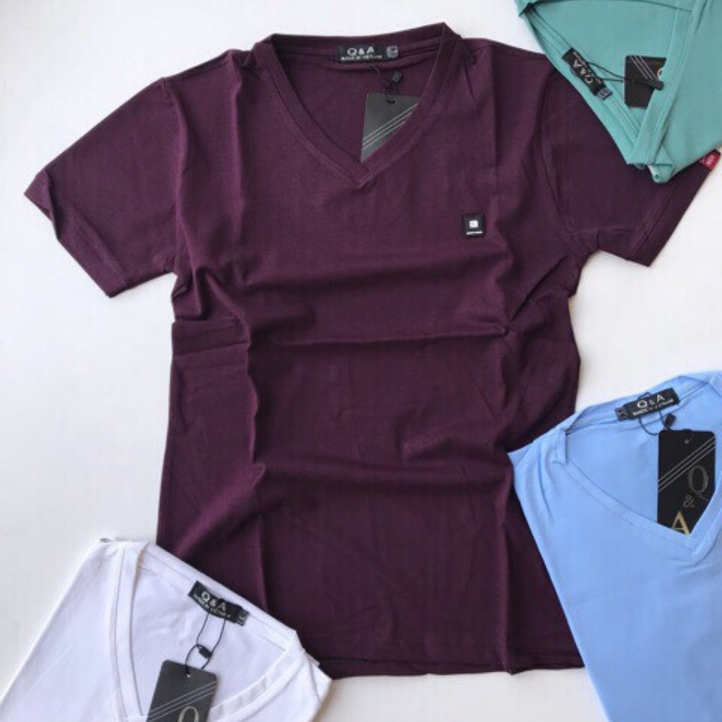 Áo phông nam 💖 Chính hãng 🌴Áo thun nam cổ tim thời trang