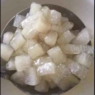 Cùi bưởi nấu  chè bưởi nhà làm