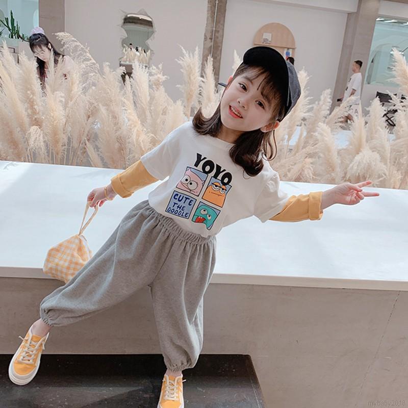 Quần Thể Thao Cotton Mềm Mại Màu Trơn Cho Bé Gái