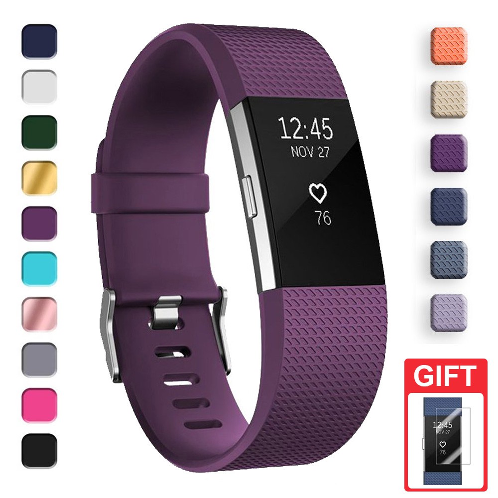 Silicone Dây Đeo Silicon Thoáng Khí Cho Đồng Hồ Thông Minh Fitbit Charge 2