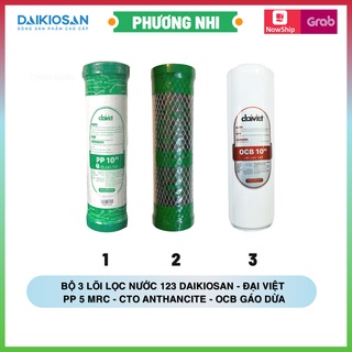 Lõi lọc nước daikiosan 123 - combo 3 lõi pp-ocb-cto than anthancite - l2 dùng cho máy lọc nước daikiosan, kangaroo