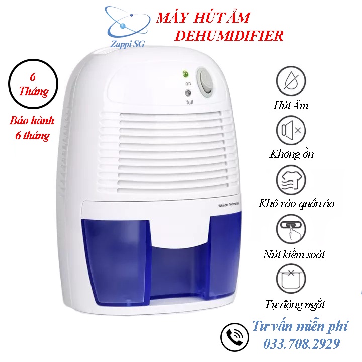 Máy Lọc Không Khí, Máy Hút Ẩm Mini Dehumidifier Trang Bị Màng Lọc Loại Bỏ Các Chất Ô Nhiễm, Khói, Bụi Trong Không Khí