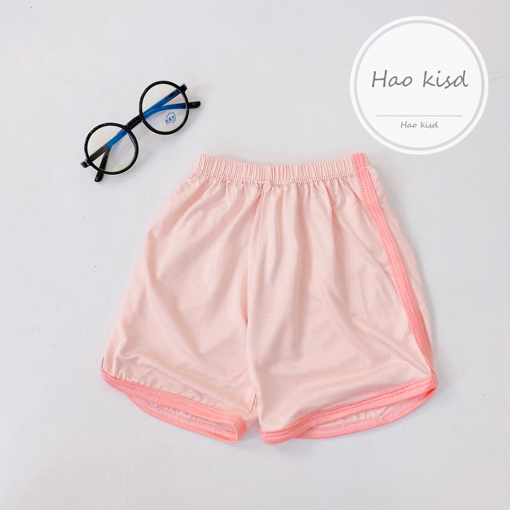 Quần Đùi Thun Lạnh, Quần Chục K.WOO Phối Viền Đáng Yêu Cho Bé Trai, Bé Gái 5-15kg