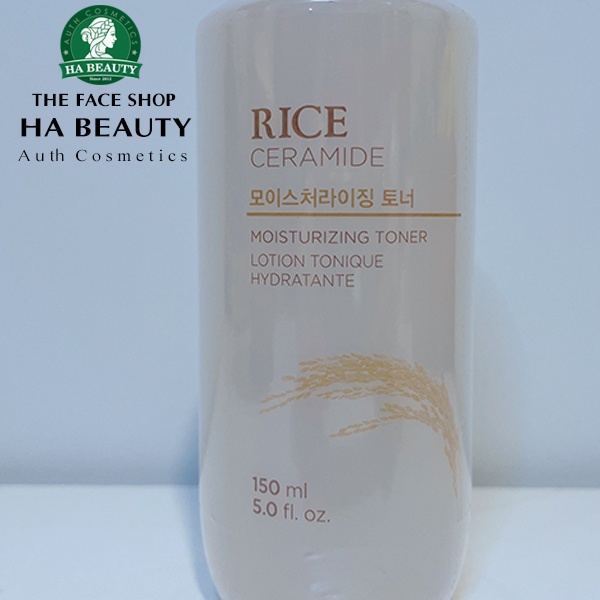 Nước hoa hồng trắng da dưỡng ẩm se khít lỗ chân lông cấp ẩm The Face Shop Rice Ceramide Moisturizing Toner 150ml