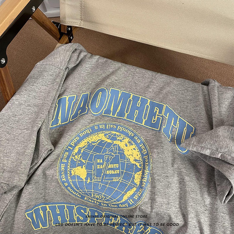 Áo thun NRVP tay ngắn cổ tròn phong cách đường phố Nhật Bản thời trang mùa hè 2022 cho nữ