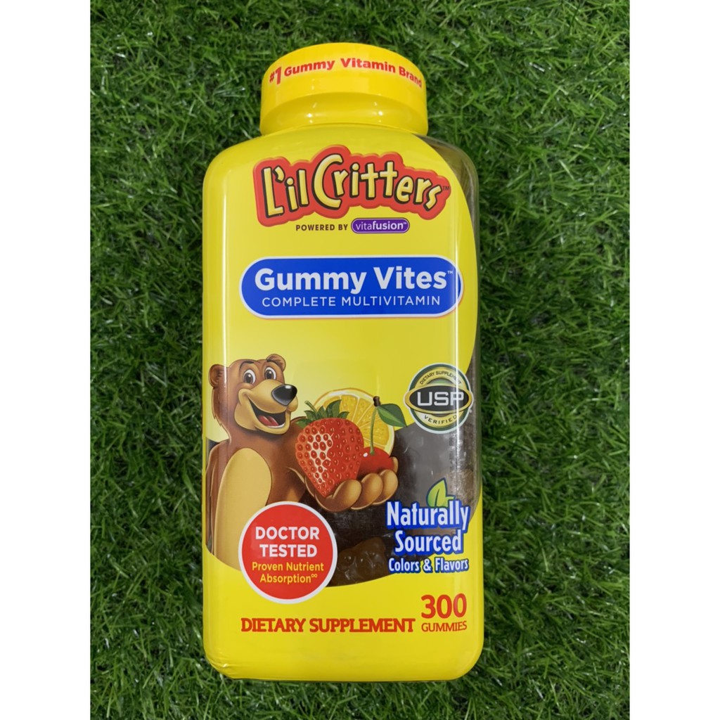 hộp đựng 300 viên Kẹo dẻo Vitamin L’il Critters Gummy Vites Complete Multivitamin