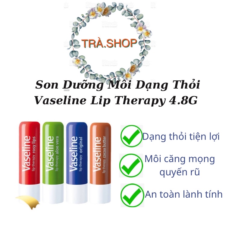 Son Dưỡng Môi  thỏi Vaseline Lip Therapy 4.8g