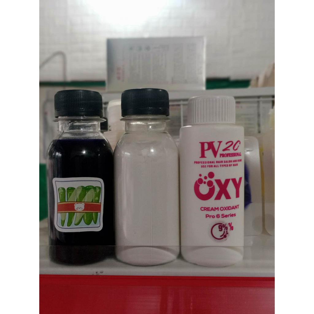 Bột tẩy tóc kèm oxi và gang tay