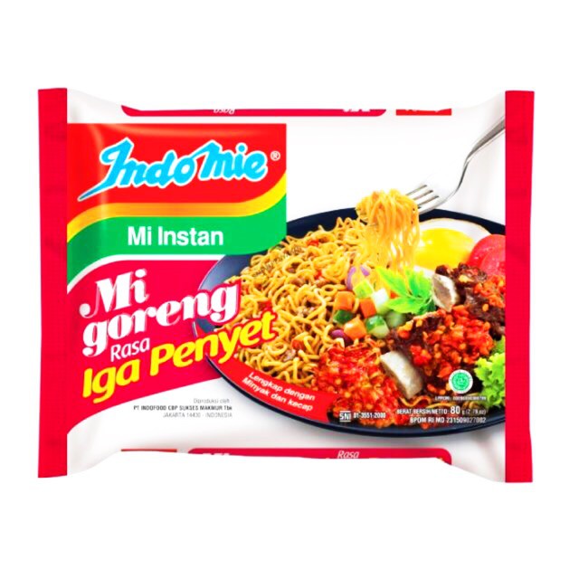 Mì Trộn Indomie Các Vị: Đặc Biệt, Bò Cay, Sườn, Cay Nồng