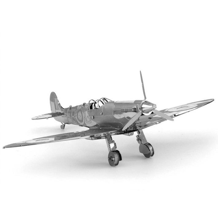 Mô hình 3D Máy bay Tiêm kích Supermarine Spitfire 1943 - Mô hình Metal lắp ghép kim loại 3D
