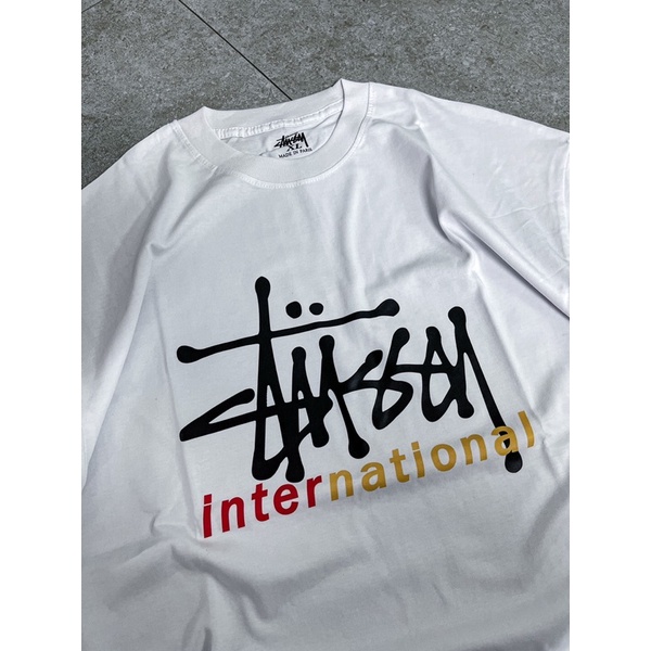 Áo thun stussy tay ngắn cotton 100% đầy đủ tem mạc