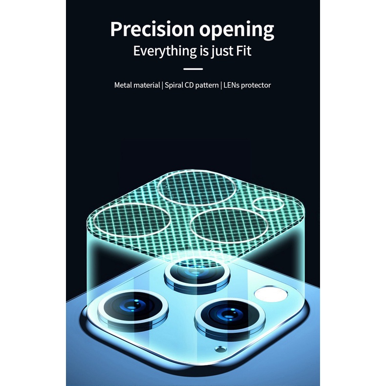 Miếng Dán Kính Cường Lực Lens Camera Chống Va Đập MIPOW KINGBULL ALUMIUM cho iPhone 13 Pro / 13 ProMax - Hàng Chính Hãng