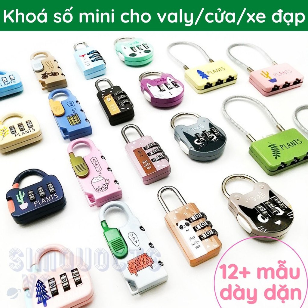 Ổ khoá số vali mini 3 số cao cấp bảo vệ hành lý