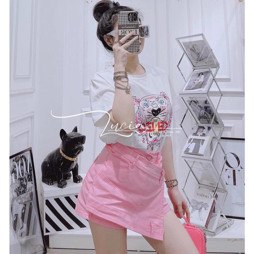 [ 𝐅𝐑𝐄𝐄 𝐒𝐇𝐈𝐏 ] SÉT CHÂN VÁY THÊU HỔ 7 MÀU  HỒNG NĂNG ĐỘNG CÁ TINH