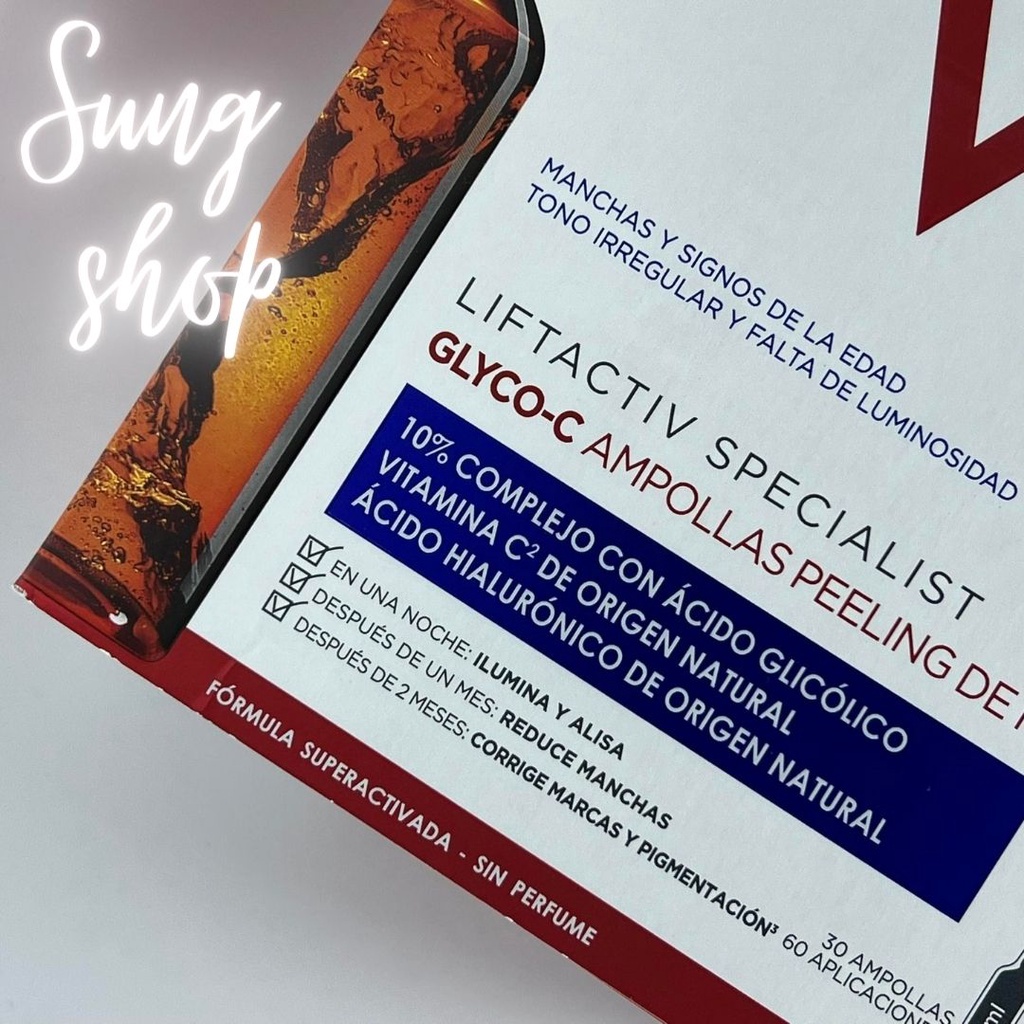 [CAO CẤP] Serum giảm thâm nám tàn nhan ban đêm Vichy Liftactiv Specialist Ampoule Glyco C ngăn lão hóa sáng da