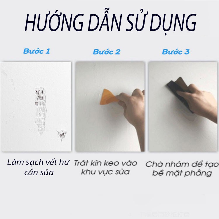 Keo trám trét vá hở nứt tường đa năng thông minh siêu tốc DOCONU 500g.