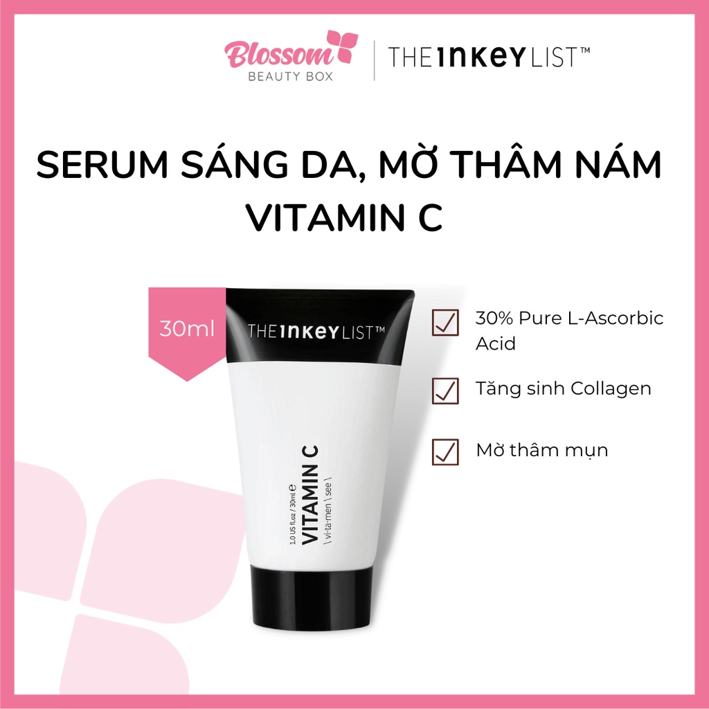 Serum Vitamin C sáng da mờ thâm THE INKEY LIST 30ML
