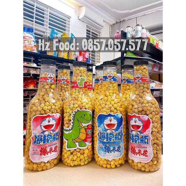 Bỏng ngô, bắp rang bơ khổng lồ Doraemon, Khủng long xanh siêu ngon giá rẻ