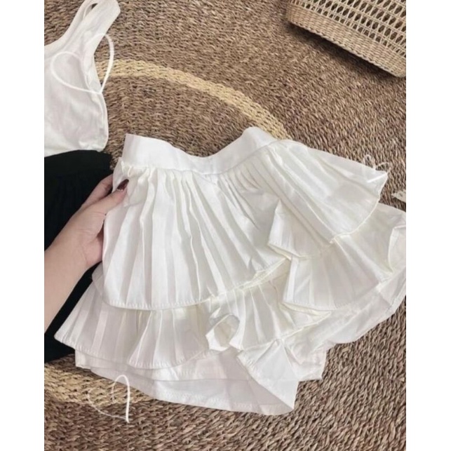 [🍑HOT🍑]Chân váy dập ly hai tầng xoè có thun co giãn siêu xinh | BigBuy360 - bigbuy360.vn