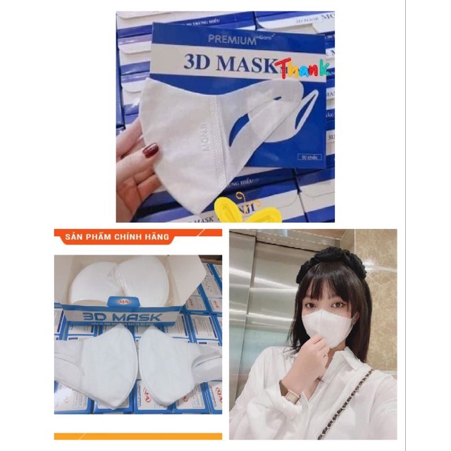 Hộp 50 cái khẩu trang y tế 3D Mask Chính Hãng