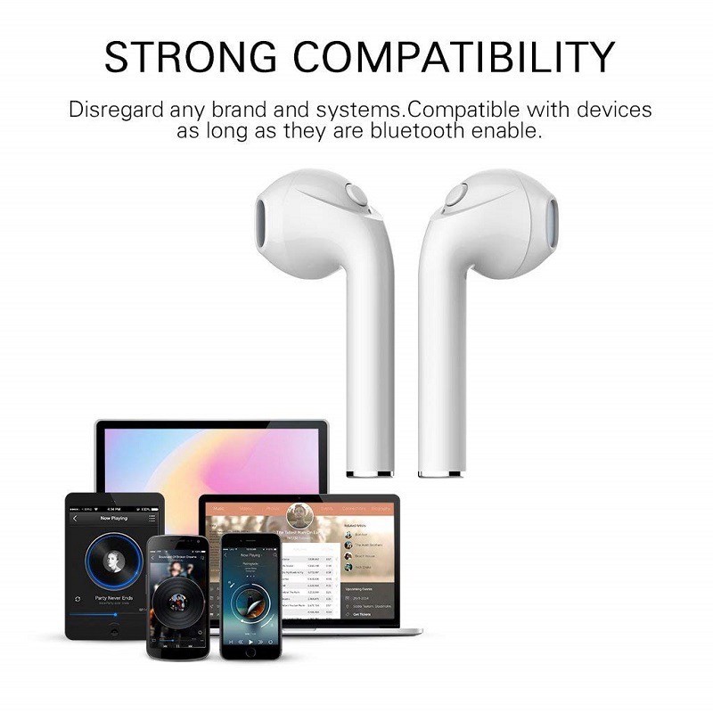 Tai nghe không dây I7S Tws kết nối Bluetooth 5.0 âm thanh stereo dành cho Iphone 6 7 8 Plus X