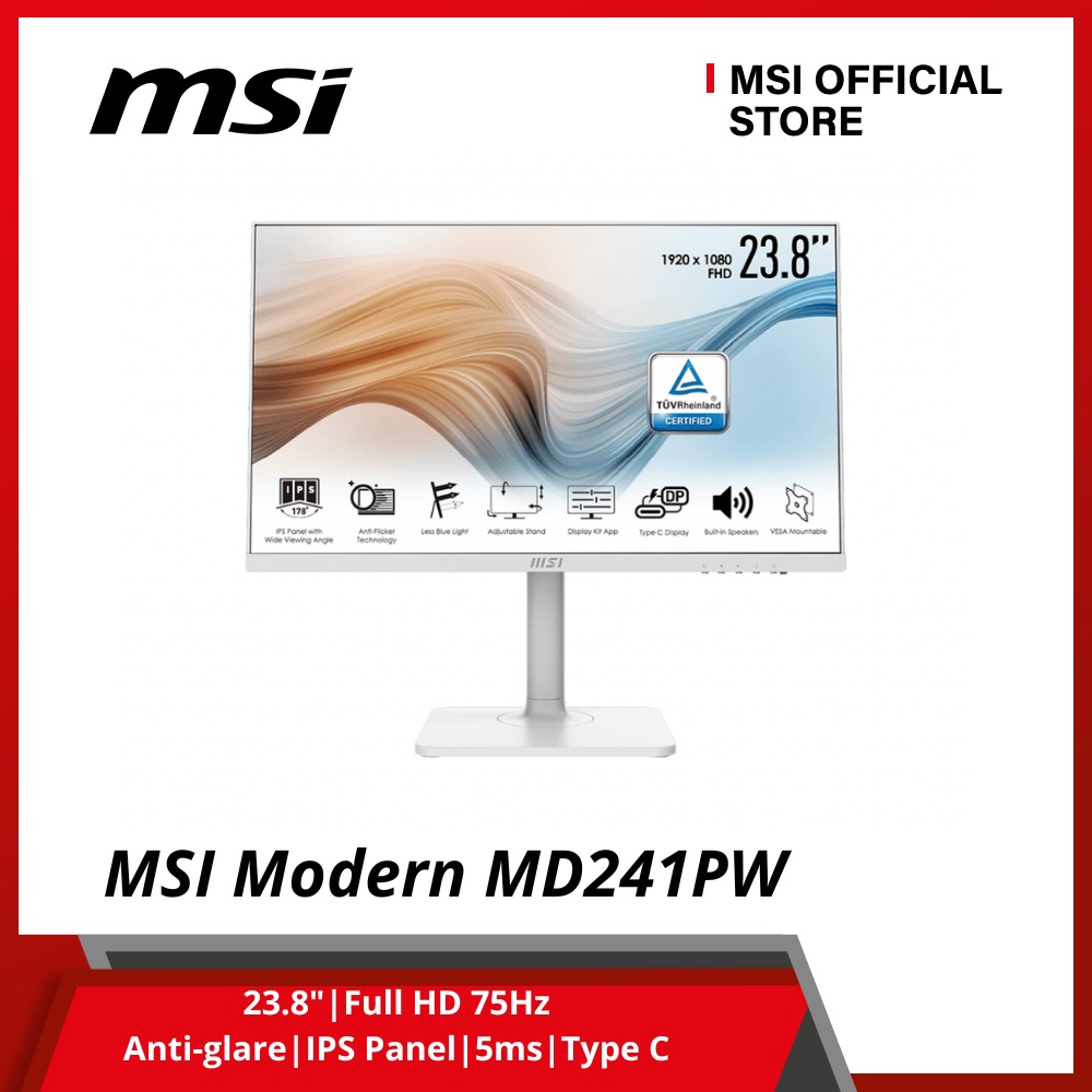 Màn đồ họa hiện đại MSI Modern MD241PW 23.8inch FHD IPS - Hàng Chính Hãng