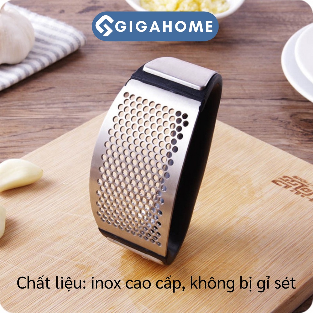 Dụng Cụ Dập, Ép Tỏi, Hành GIGAHOME Cán Đen Cao Cấp 8282
